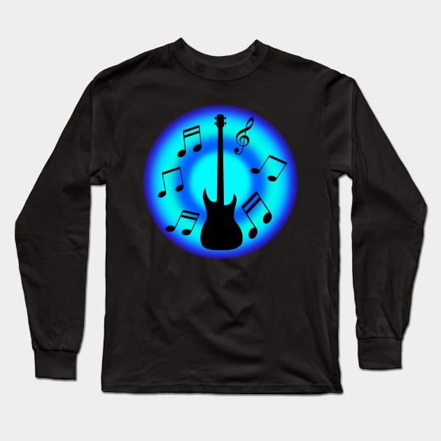 Electric Bass Guitar Long Sleeve T-Shirt by Celtic Morrigan